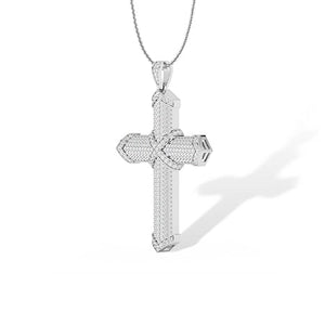 Round LG Diamond Pendant in White Gold - Binson Diamonds Antwerp