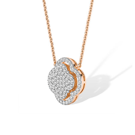 Round LG Diamond Pendant in White Gold - Binson Diamonds Antwerp
