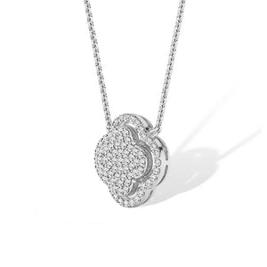 Round LG Diamond Pendant in Yellow Gold - Binson Diamonds Antwerp