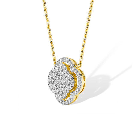 Round LG Diamond Pendant in White Gold - Binson Diamonds Antwerp