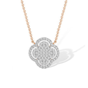 Round LG Diamond Pendant in White Gold - Binson Diamonds Antwerp