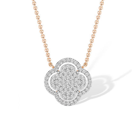 Round LG Diamond Pendant in White Gold - Binson Diamonds Antwerp