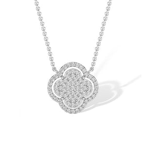 Round LG Diamond Pendant in White Gold - Binson Diamonds Antwerp