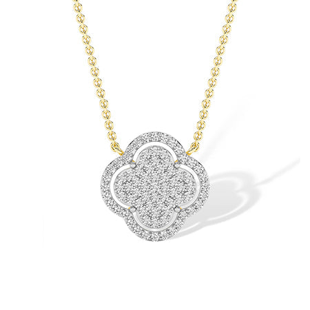 Round LG Diamond Pendant in Rose Gold - Binson Diamonds Antwerp