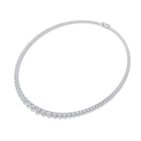 Round LG Diamond Necklace in Rose Gold - Binson Diamonds Antwerp