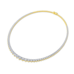 Round LG Diamond Necklace in Rose Gold - Binson Diamonds Antwerp