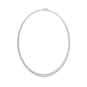 Round LG Diamond Necklace in Rose Gold - Binson Diamonds Antwerp