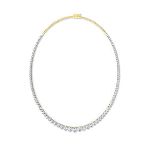 Round LG Diamond Necklace in White Gold - Binson Diamonds Antwerp