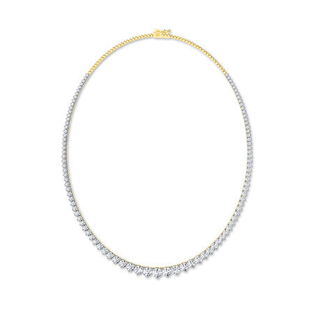 Round LG Diamond Necklace in White Gold - Binson Diamonds Antwerp