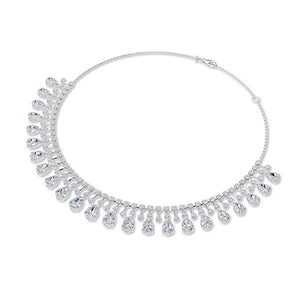 Pear LG Diamond Necklace in Yellow Gold - Binson Diamonds Antwerp