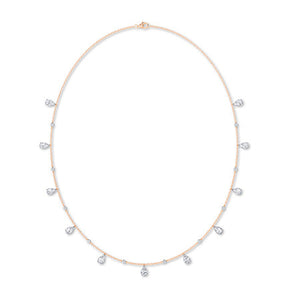 Pear LG Diamond Necklace in White Gold - Binson Diamonds Antwerp