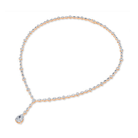 LG Diamond Necklace in White Gold - Binson Diamonds Antwerp
