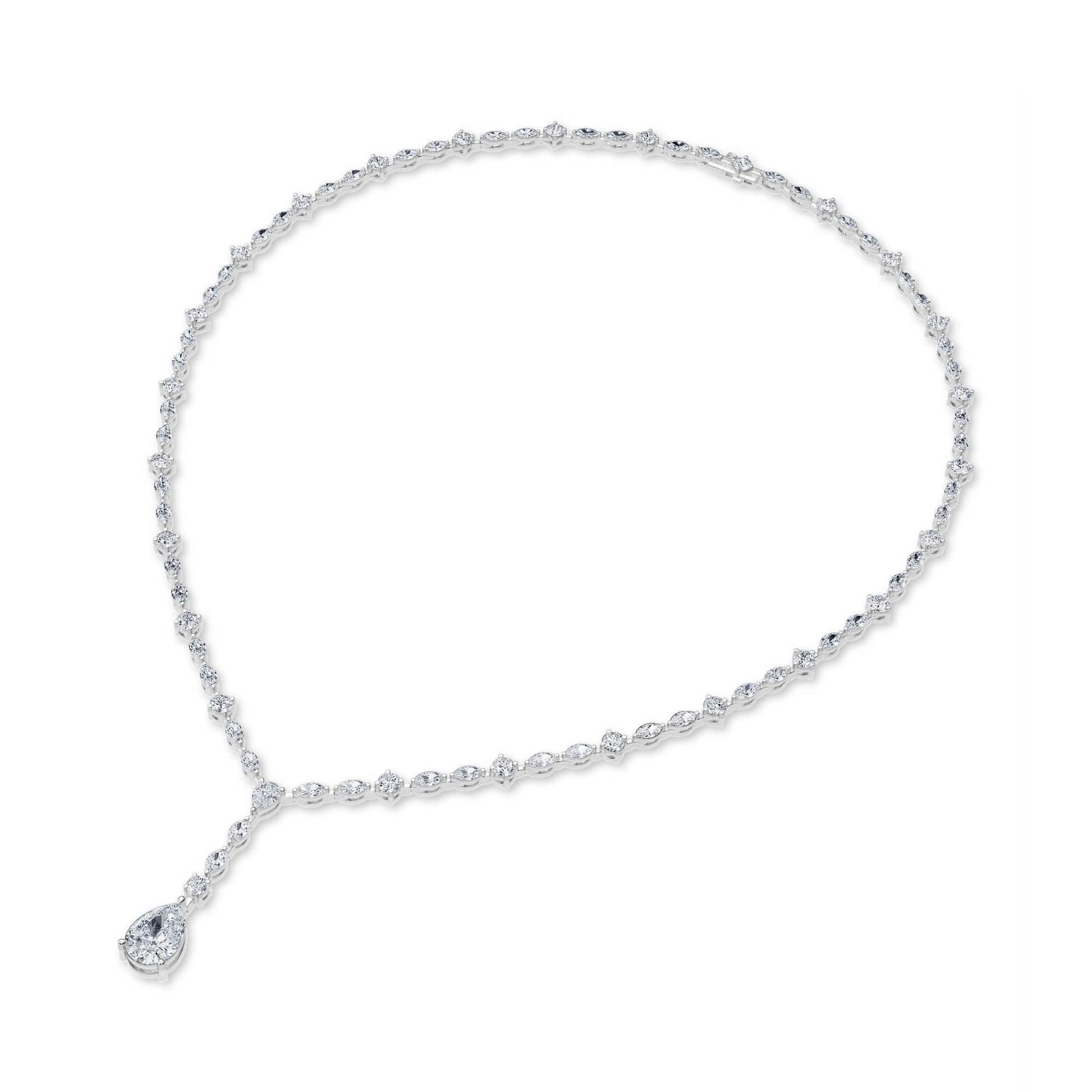 LG Diamond Necklace in Yellow Gold - Binson Diamonds Antwerp