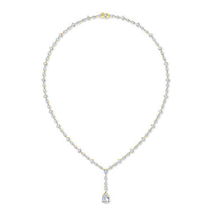 Lab-Grown Diamond Necklace in 18K yellow gold, front view