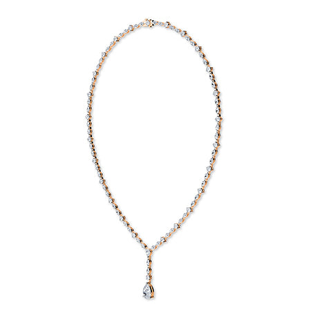 LG Diamond Necklace in Rose Gold - Binson Diamonds Antwerp