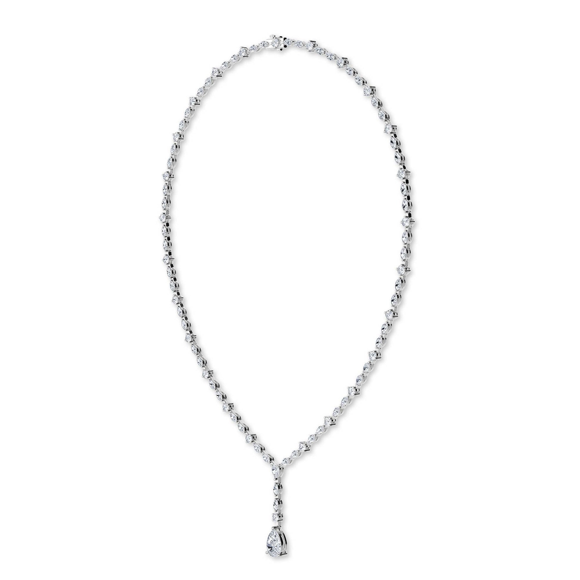 LG Diamond Necklace in Yellow Gold - Binson Diamonds Antwerp