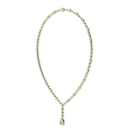 LG Diamond Necklace in Yellow Gold - Binson Diamonds Antwerp