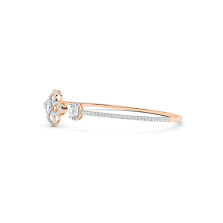 Oval LG Diamond Bracelet in White Gold - Binson Diamonds Antwerp