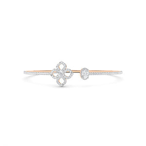 Oval Lab-Grown Diamond Bracelet in 18K rose gold, front view