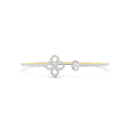 Oval LG Diamond Bracelet in White Gold - Binson Diamonds Antwerp