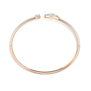 Oval Lab-Grown Diamond Bracelet in 18K rose gold, top view