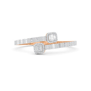 Lab-Grown Diamond Bracelet in 18K rose gold, front view | Binson Diamonds