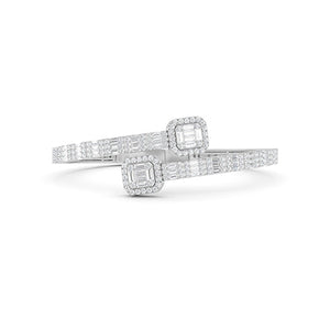 Lab-Grown Diamond Bracelet in 18K white gold, front view
