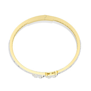 Lab-Grown Diamond Bracelet in 18K yellow gold, top view