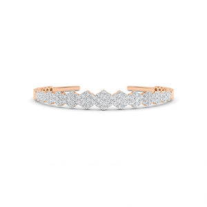 Lab-Grown Diamond Bracelet in 18K rose gold, front view | Binson Diamonds