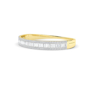 Baguette LG Diamond Bracelet in White Gold - Binson Diamonds Antwerp