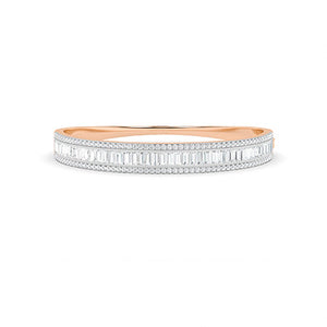 Baguette LG Diamond Bracelet in White Gold - Binson Diamonds Antwerp