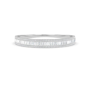 Baguette LG Diamond Bracelet in White Gold - Binson Diamonds Antwerp