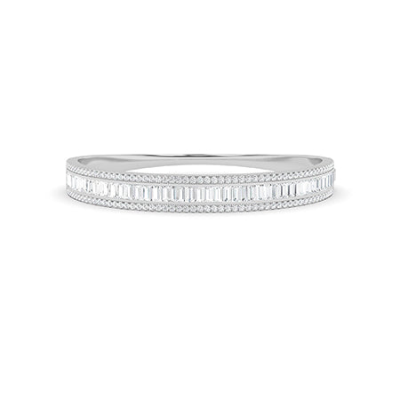 Baguette LG Diamond Bracelet in White Gold - Binson Diamonds Antwerp