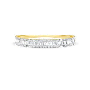 Baguette LG Diamond Bracelet in White Gold - Binson Diamonds Antwerp