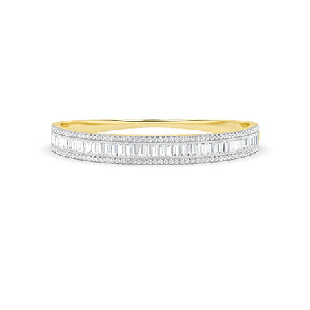 Baguette LG Diamond Bracelet in White Gold - Binson Diamonds Antwerp