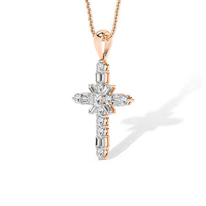 Round LG Diamond Pendant in White Gold - Binson Diamonds Antwerp