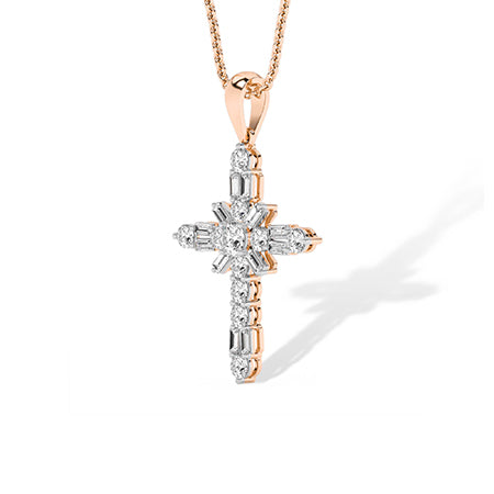 Round LG Diamond Pendant in White Gold - Binson Diamonds Antwerp