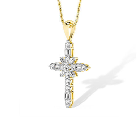 Round LG Diamond Pendant in Rose Gold - Binson Diamonds Antwerp
