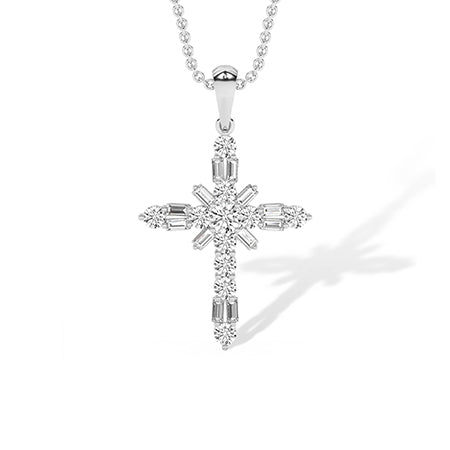 Round LG Diamond Pendant in Rose Gold - Binson Diamonds Antwerp
