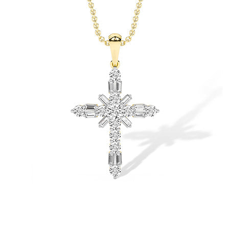 Round LG Diamond Pendant in Rose Gold - Binson Diamonds Antwerp