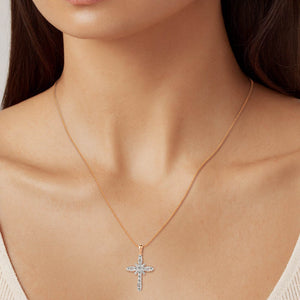 Round LG Diamond Pendant in Yellow Gold - Binson Diamonds Antwerp