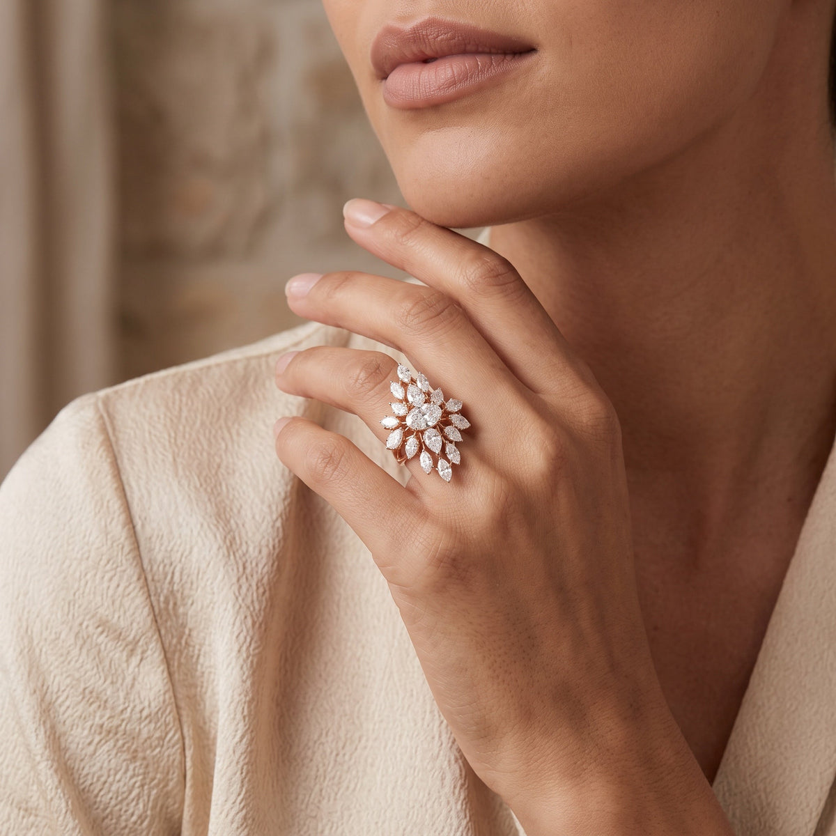 Oval LG Diamond Ring