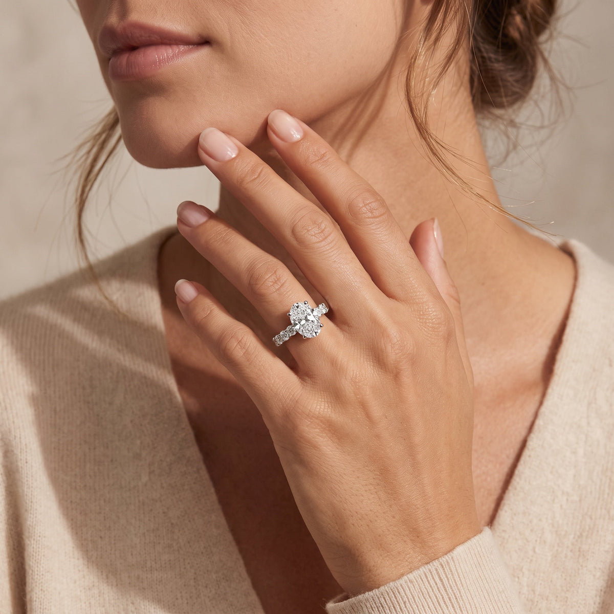 Oval LG Diamond Ring