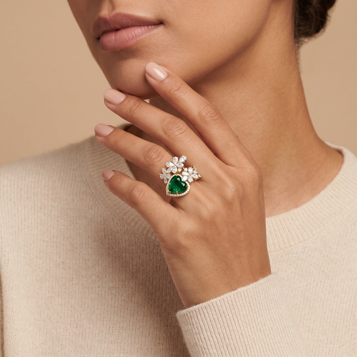 Heart LG Diamond Ring
