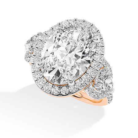 Oval LG Diamond Ring in White Gold - Binson Diamonds Antwerp