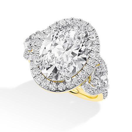 Oval LG Diamond Ring in White Gold - Binson Diamonds Antwerp