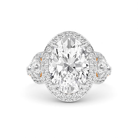 Oval LG Diamond Ring in White Gold - Binson Diamonds Antwerp