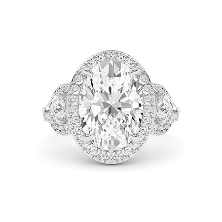 Oval LG Diamond Ring in White Gold - Binson Diamonds Antwerp
