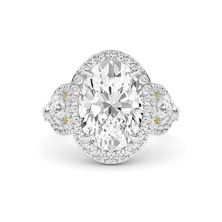 Oval LG Diamond Ring in White Gold - Binson Diamonds Antwerp